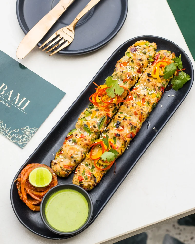 Gilafi Seekh Kebab served at Cabami